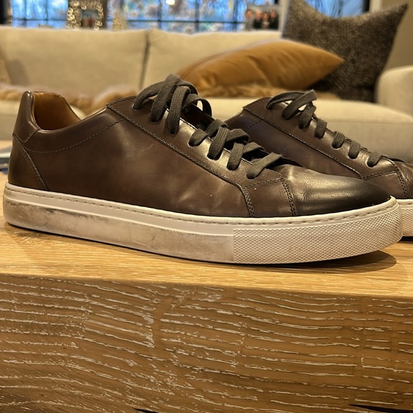 Size 8.5 upscale sneaker, brown w/ dark hombre coloring on toe and heel of shoe - Picture 2 of 6